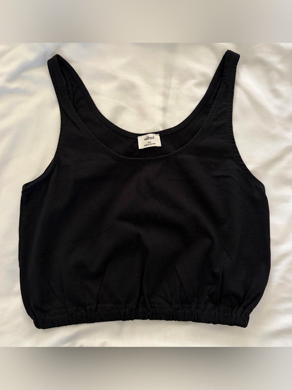 Wilfred Aritzia Women’s Black Cropped Tank Top Size XXS
